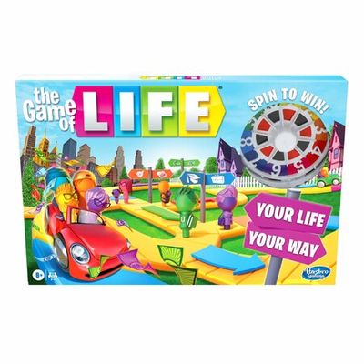 The Game of Life Game, Family Board Game, For Ages 8+, Pegs Come In 6 Colors