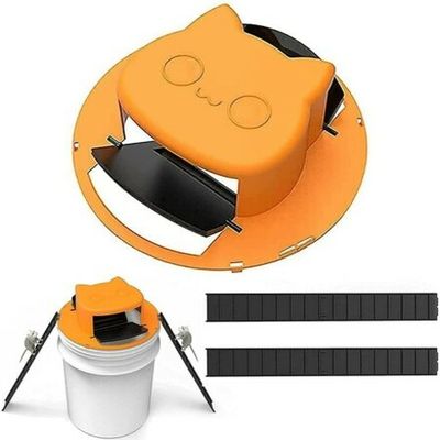 RinneTraps - Flip N Slide Bucket Lid Mouse Trap |Humane or Lethal| |Trap Door Style| |Multi Catch |Auto Reset| |Indoor Outdoor| |No See Kill| |5