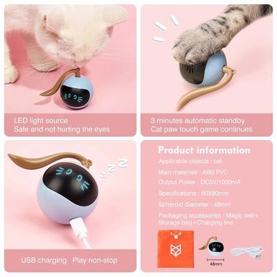 Auto Interactive Dog Ball Toys Electric USB Rechargeable Self Rotating  Indoor Teaser Selfplay Exercise Toys for Dog Puppy Pet