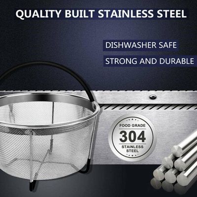 304 Stainless Steel Steamer Basket Instant Pot Accessories for 3/6