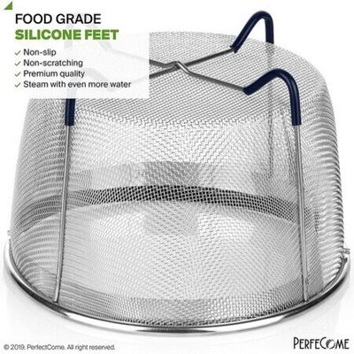 Stainless Steel 304 Steamer Basket With Silicone Feet for Pressure