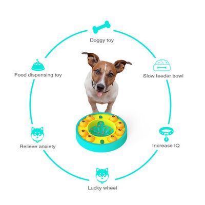 Funny Dog Treat Leaking Toy with Wheel Interactive Toy for Dogs