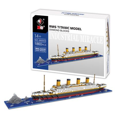 Micro Mini Blocks Titanic Model Building Set , 1860 Piece Mini Bricks Toy,  Gift for Adults and Kids