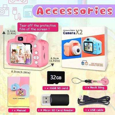 Kids Selfie Camera Christmas Birthday Gifts For Girls Digital Video Cameras