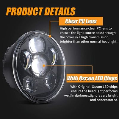 5.75 inch LED Motorcycle Headlight Compatible with Harley Davidson