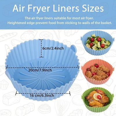 Toaster Oven Baking Sheet 6.3Inch Air Fryer Silicone Pot round Air