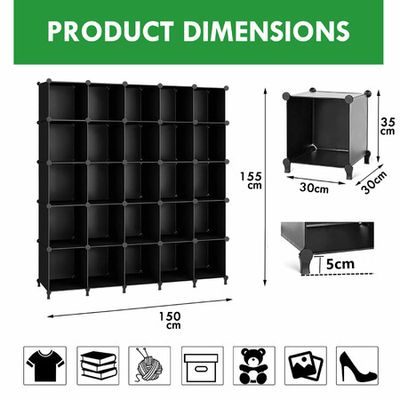 SONGMICS Cube Storage Organizer, 12-Cube Closet Storage Shelves, DIY Plastic Closet Cabinet, Modular Bookcase, Storage