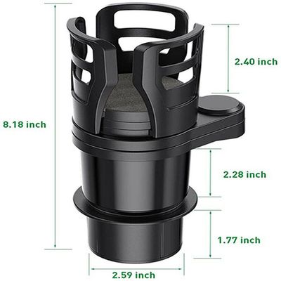 2 in 1 Multifunctional Car Cup Holder Expander Adapter with Adjustable Base  Organizer for Snack Bottles Cups Drinks - Crazy Sales
