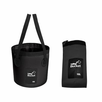 Collapsible Fishing Bucket with Lid Multifunctional Folding Water