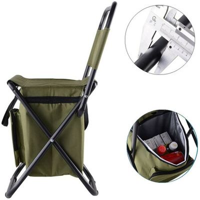 Fishing Folding Chair with Cooler Bag Portable Camping Stool