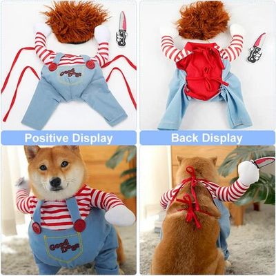 Deadly Doll Dog Costume, Cute Pet Cosplay Fun Costume for Puppy