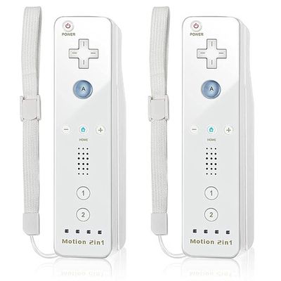 2 Pack Built in Motion Plus Wii Remote Controller Compatible with All  Nintendo Wii Games 