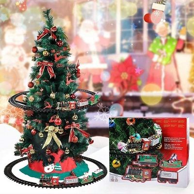 Electric christmas best sale tree train