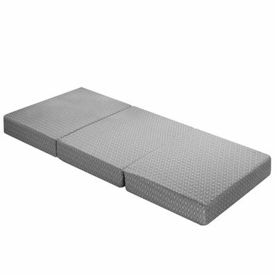 Single Trifold Memory Foam Mattress Camping Sofa Bed Sleeping