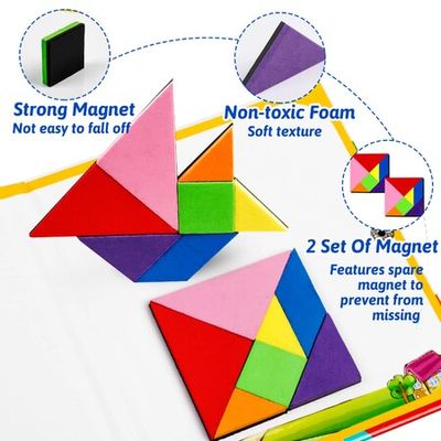 Magnetic tangrams cheap travel toy