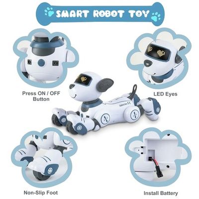 Robot Dog Toy for Kids, OKK Remote Control Robot Toy Dog and Programmable  Toy Robot, Smart Dancing Walking RC Robot Puppy, Interactive Voice Control