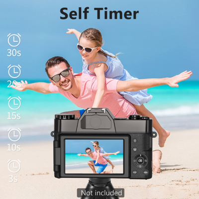Vlogging Camera 4K Digital Camera for  Autofocus with 32GB SD Card,  180° Flip Screen 16X Digital Zoom 48MP Video Cameras Camcorder for