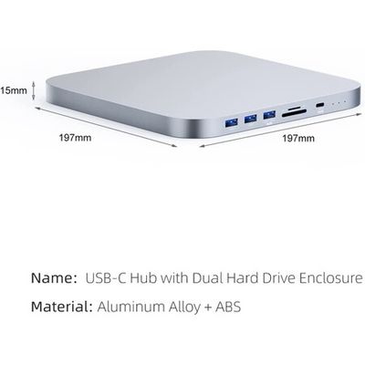 mac mini hub USB-C HUB 2 in 1 hub and SATA HDD enclosure – McNasty Studios
