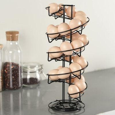 Metal Egg Holder, Creative Spiral Egg Rack