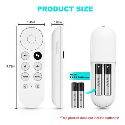 Replacement Remote Control for Google Chromecast 4K Snow Streaming