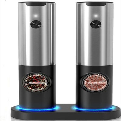 Electric Salt and Pepper Grinder Set USB Rechargeable Eletric Pepper Mill  Shakers Automatic Spice Steel Machine