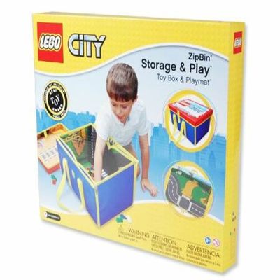 Neat-Oh! LEGO City ZipBin Medium Toy Box and Play Mat