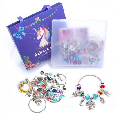 Charm Bracelet Making Kit for Girls, DIY Jewelery Making, Unicorn