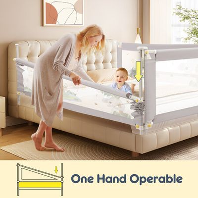 Child safety bed outlet rail