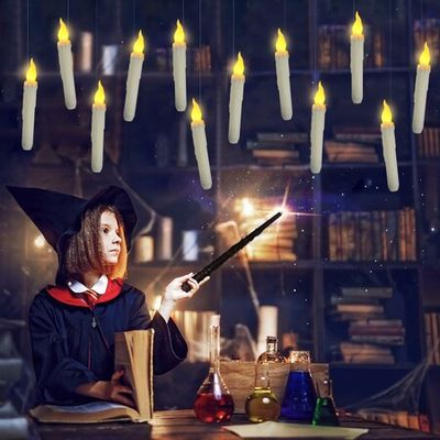 These wand-controlled floating candlesticks win Halloween