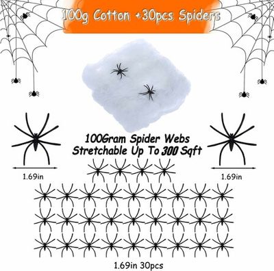 Fake spider webs best sale bulk