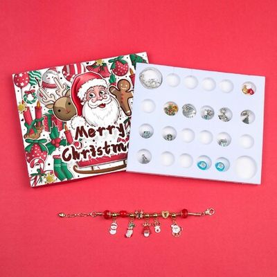 Christmas Advent Calendar Bracelets Blind Box Kit 24 Days Count Down DIY  Kids Christmas Charm Bracelet