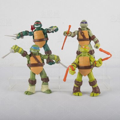 Teenage Mutant Ninja Turtles: Mutant Mayhem Basic Figure Turtle 4-Pack  Bundle by Playmates Toys