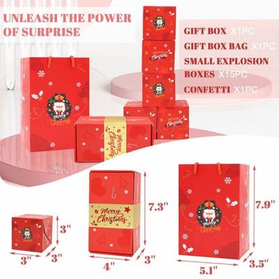 Surprise Gift Box Explosion For Money,Unique Folding Bouncing Red