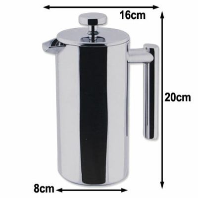 Tramontina 3 Cup Double Wall Stainless Steel Coffee Plunger