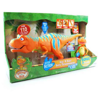 Figurine jouet interactif dino train : boris le t-rex