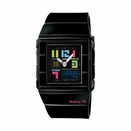 Casio Baby-G Analog Digital Watch - Ladies Square Face Black - BGA-200PD-1B