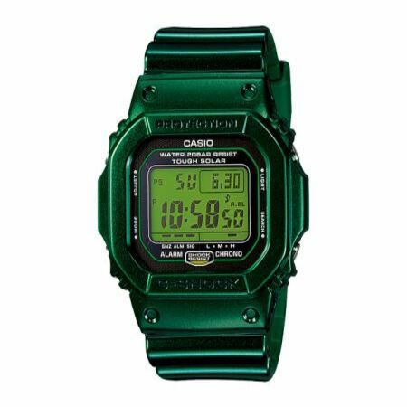 casio green digital watch