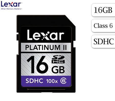 FREE SHIPPING! Lexar 16GB Platinum II SDHC Card Class 6 100X - LSD16G100