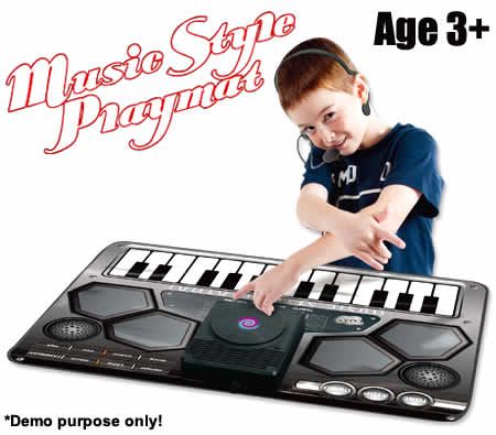 Zippy Children's Touch Sensitive Music Style Keyboard Playmat Toy with Inbuilt Portable CD/MP3 Amplifier