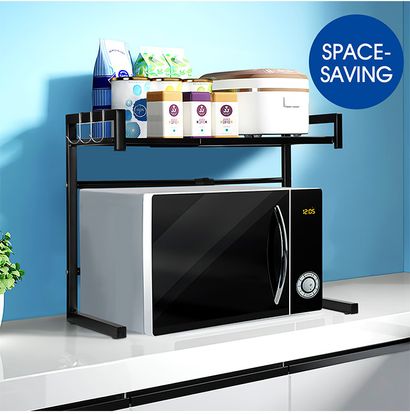 2 Tier Microwave Oven Shelf Rack Stand Storage Organizer Kitchen Space  Saving