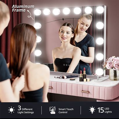 Led hollywood online style vanity mirror