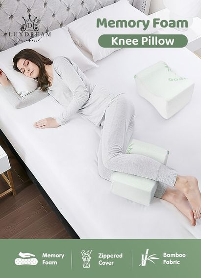 Memory Foam Knee Pillow Side Sleeper Leg Pillow Cushion Bed Pillow Leg Hip  Support
