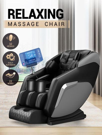 Homasa black full body discount massage chair zero gravity recliner