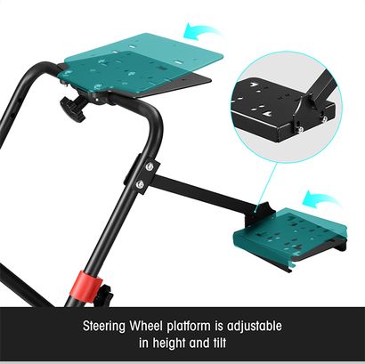 Racing Steering Wheel Stand Collapsible Tilt-Adjustable Racing