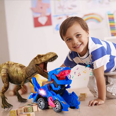 Toy car that turns into best sale a dinosaur