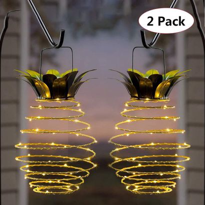 Hanging pineapple deals solar lantern