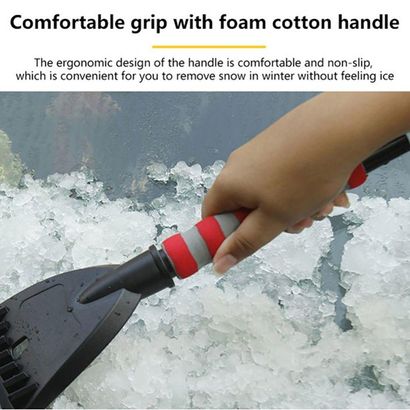 27” Snow Brush and Detachable Ice Scraper with Ergonomic Foam Grip for Cars,  Trucks, SUVs (Heavy Duty ABS, PVC Brush)