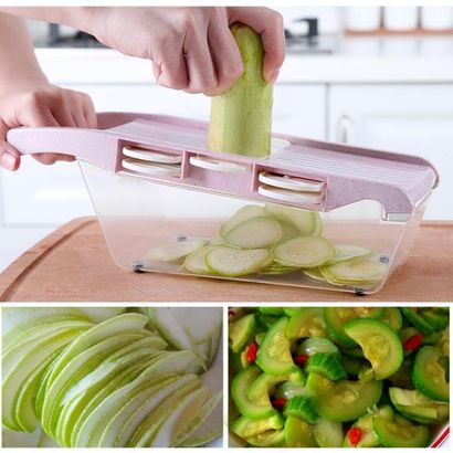 Mandolin Slicer with 5 Peeler Blades Multi-adjustable Blade Vegetable  Mandolin Carrot and Onion Slicer Kitchen