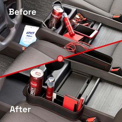 Car Seat Gap Filler Organizer, 1 Pack Between Front seat car Organizer and  Storage, auto Console with Cup Holder, car Accessories for Women and Men  Drivers, car Interior Essentials