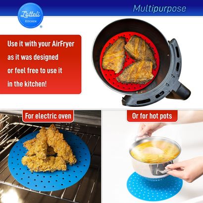 Silicone Air Fryer Liners Round Reusable Airfryer Basket Tray Microwave  Ovens Inserts Air Fryer Kitchen Bakeware Accessories